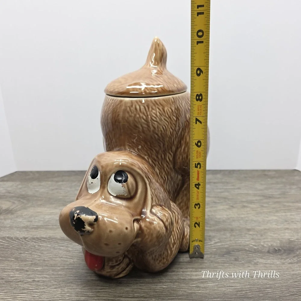 Vintage McCoy Brown Hound Dog Cookie Jar #0272 Canister
